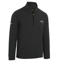 Callaway Odyssey Birdseye Jacquard Swing Tech Quarter Zip Jumper  CGKFG0D5GG 002 Caviar 