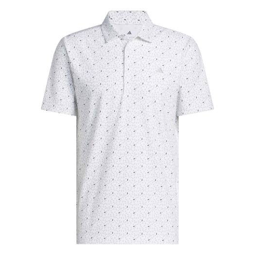 adidas Ultimate365 + Soft Print Polo Shirt KE8343 White/Sage