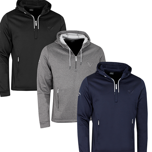 Callaway Aquapel 1/4 Zip Hoodie Jumper CGKFB0T3GG  002 Black