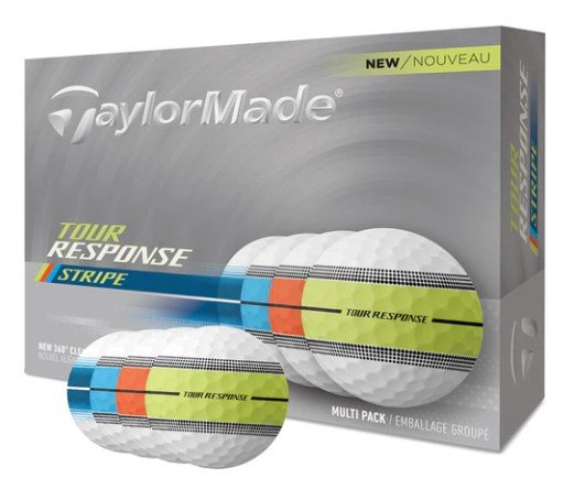 TaylorMade Tour Response Stripe Golf Balls Multi colour Pack 4 FOR 3 DEAL + FREE TM CAP